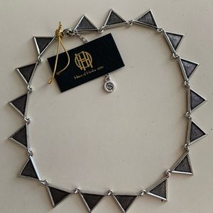 HOUSE OF HARLOW 1960 ETCHED TRIANGLE NECKLACE